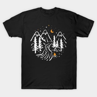 Wilderness Serenity: Campfire under the Stars T-Shirt
